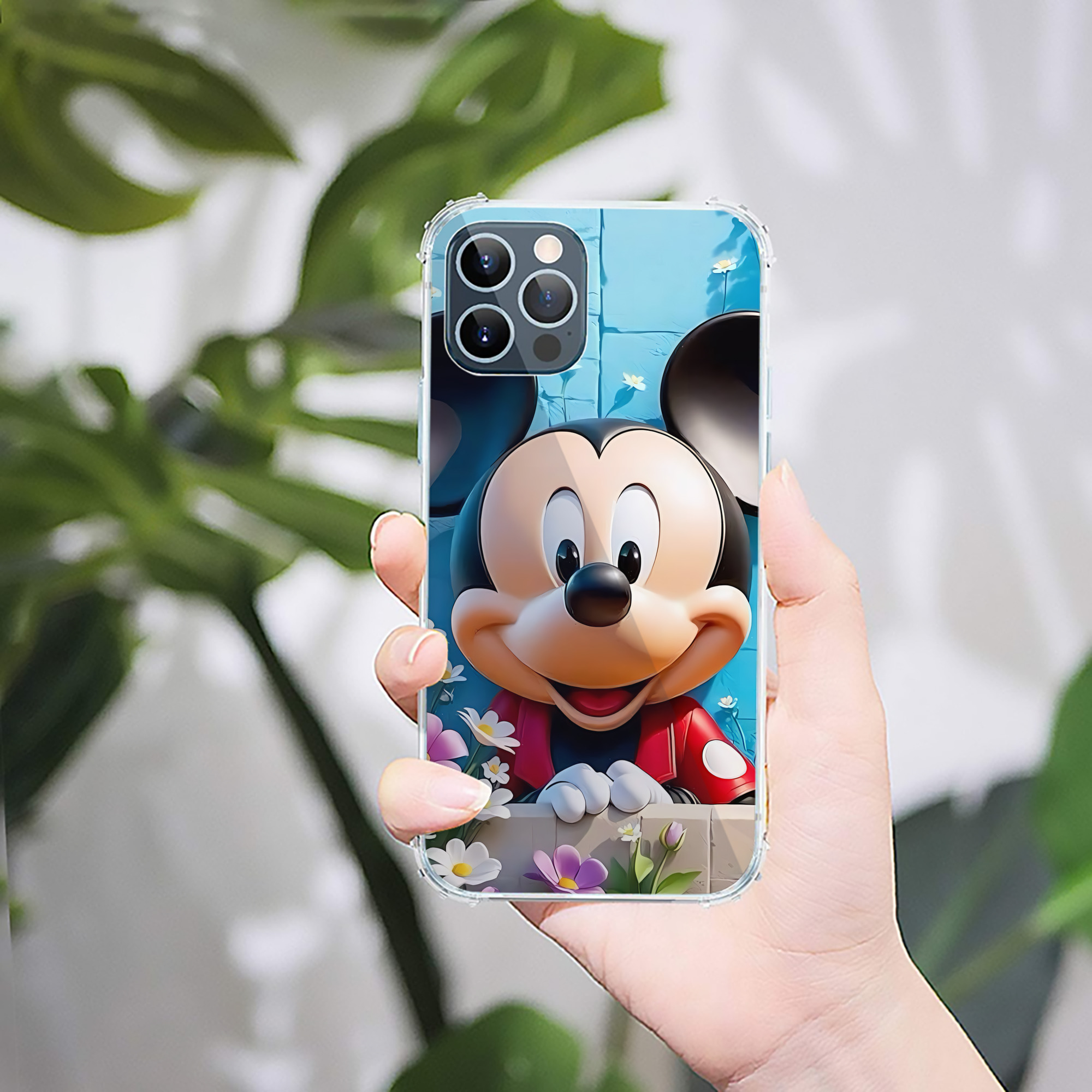 （画像用） ミッキーマウス Mickey Mouse 【iPhone 12シリーズ対応】透明スマホケース（クリアソフトケース）